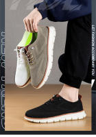 Zapatos Casuales Para Hombre Ligeros Y Transpirables Malla Respirable Comodidad Para Conducir Zapatos De Moda Slip-On Al Aire Libre Talla Verdadera Relleno De Algodón Suela De Goma - details 1