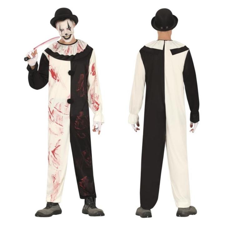 FESTEEN Disfraz de Payaso Terrorífico (Art the Clown) para Hombre - Disfraz de Carnaval / Halloween Adulto, temática de Payaso Terrorífico - Disfraz de Alta Calidad - Festeen: ¡Fiestas sin Freno!