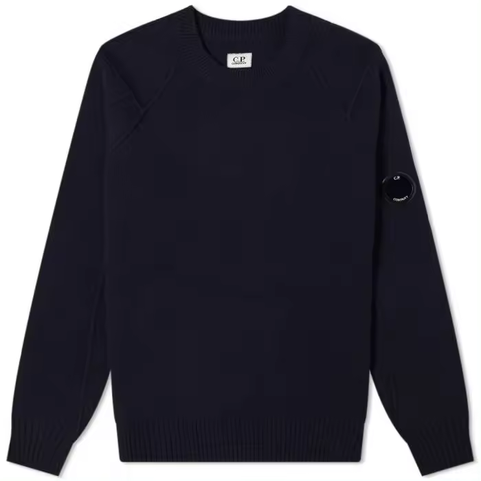 C.P. Company Knitwear Crew Neck Lambswool Navy - 1