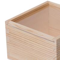 Caja De Madera Con Tapa Caja De Almacenamiento Multifuncional Cuadrada Para Escritorio Caja De Recuerdos Y Joyas Decorativa Contenedor De Almacenamiento - details 4