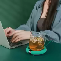 Calentador de tazas de café eléctrico para el hogar y la Oficina, 3 temperaturas, ajustable, regalo de cumpleaños y Navidad - details 5