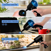 Duster De Aire Comprimido Mini Eléctrico Sin Cable Para Teclado De Computadora Y Automóvil Recargable Por USB Con Velocidad De 51000 RPM - details 4
