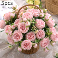 1pc Artificial Flor De Paeonia En Tela De Seda Para Decoración Falsa Flor Bouquet De Plástico Para Casamiento Fiesta En Casa - details 10