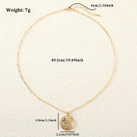 Encanto Collar con colgante geométrico de moda para mujer, con letras doradas y mariposa. - details 30