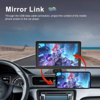 Podofo Monitor inalámbrico de 7 pulgadas para salpicadero de coche, Carplay, Android, Mirror Link, cámara de salpicadero, Bluetooth, FM, navegación GPS, reproductor inteligente - details 4