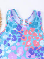 Traje De Baño Unipersonal Para Niñas Con Estampado De Leopardo 8-12 Años Moda Verano Ropa De Playa Exterior Para Niñas - details 5