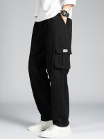 Pantalones Casuales Para Hombre Con Pierna Ancha Y Bolsillos Estilo Hip-Hop Streetwear Moda Cargo Trousers Cierre Elástico - details 4