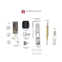 Maquina de coser doméstica Alfa Practik 9 con 34 puntadas y ojal automatico - details 0