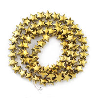 Cuentas De Estrella De Cinco Puntos De Hematita Azul Y Dorado Color Morado Natural Para La Creación De Joyería Pulseras Y Collares DIY - details 5
