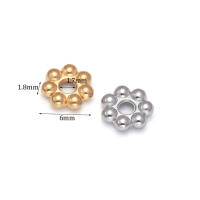 Mini Espaciadores De Daisy En Acero Inoxidable Con Forma De Copo De Nieve Para Fabricación De Joyas Pulseras Collares Y Artesanía - details 1