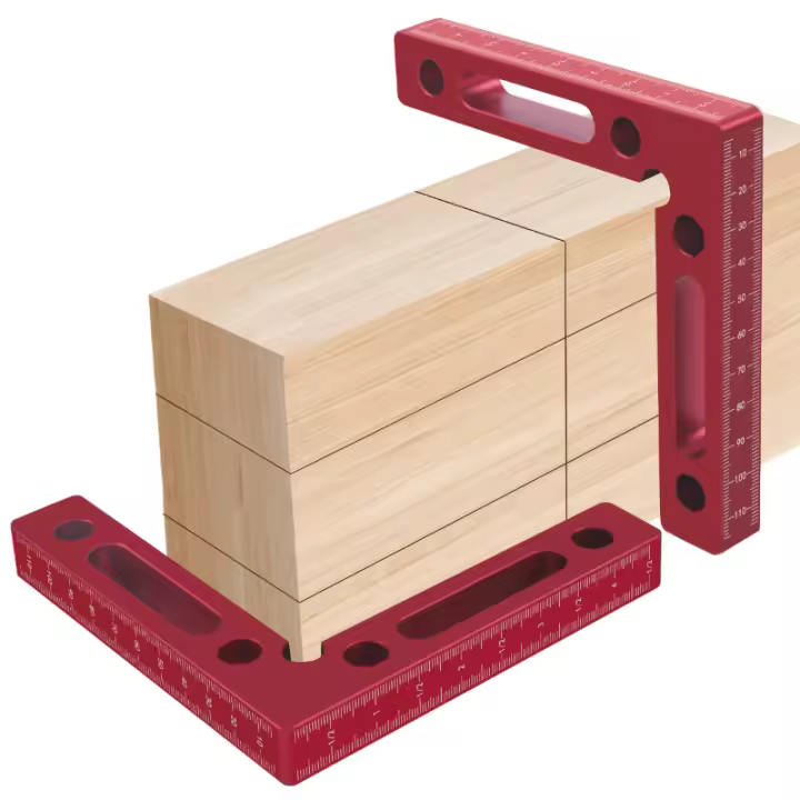 Juego De Herramientas De Ángulo Recto 90 Grados Aluminio L Bloque Para Muebles Y Carpintería Herramienta De Clavija Para Marco De Pintura Caja Cajón - 1