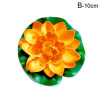 Ornamento De Loto Artificial Para Acuario Y Jardín Plantas Flotantes De Loto Coloridas 10/18cm Decoración De Paisaje Acuático - details 2