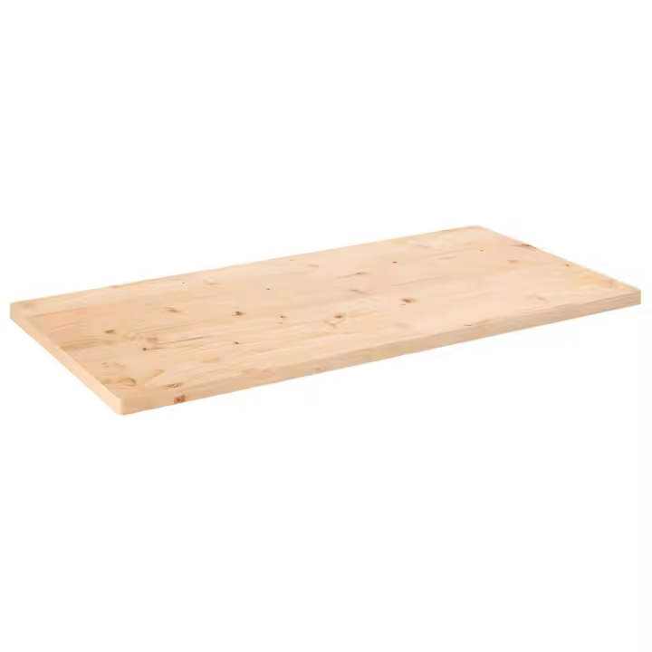 vidaXL Tablero de mesa rectangular madera maciza de pino 110x60x2,5 cm - 1