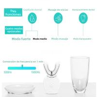 Cepillo De Dientes Ultrasonido Portátil Impermeable Con Cobertura 360° U-shaped Para Cuidado Oral Limpieza Dental Para Niños - details 1