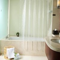 Cortina de Ducha Antimoho 180X200 cm, 3D Cubo de Agua Semitransparente Espesos EVA Lavable Cortinas de Baño with 12 Ganchos, Impermeable Antibacterian Secado RÁPIDO, para Batería - details 7