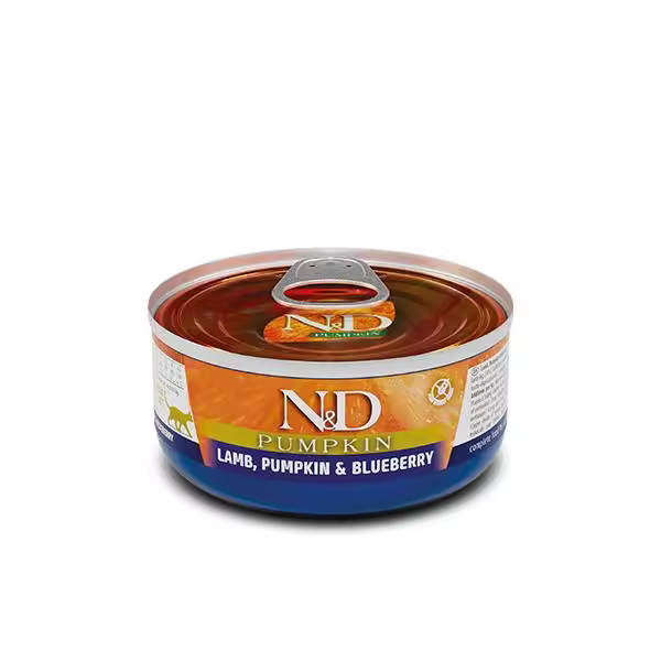 FARMINA N&D CAT PUMPKIN CORDERO CAJA 24X70GR / Alimento completo para gatos adultos - 1