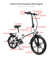 Samebike lvxd30-II 48v10ah, Materia Desmontable, Neumaticos 20 ", Aleación Aluminio - details 18