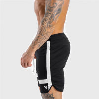 Shorts De Entrenamiento Para Hombre GITF Shorts De Correr Fitness Gym Basketbal Negro Pantalones De Sudor Con Estampado De Deporte - details 13
