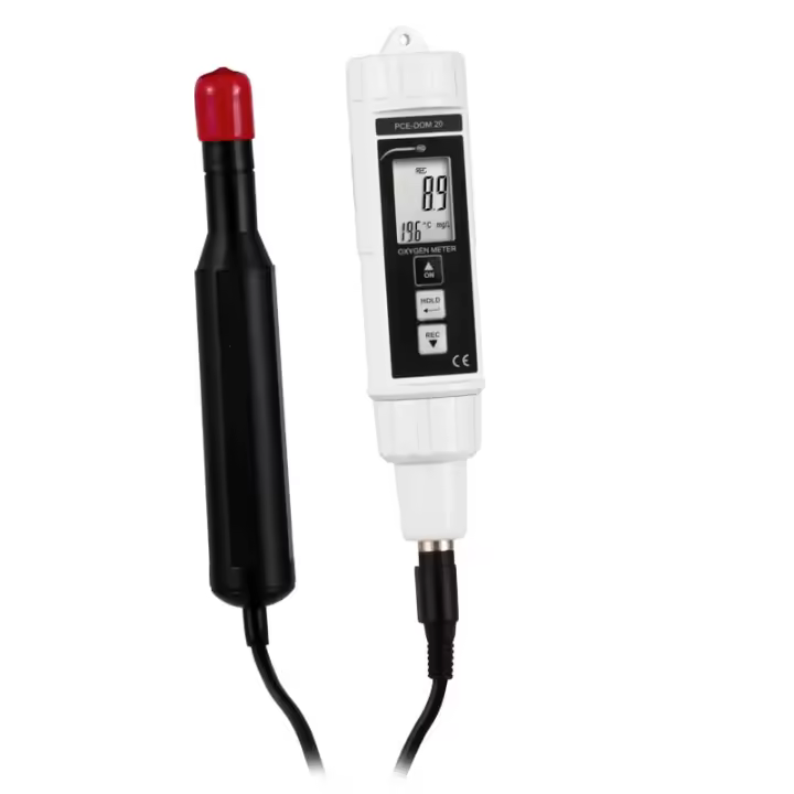 PCE Instruments Medidor de oxígeno con sensores intercambiables / Compensación de temperatura automática / Saturación de oxígeno y temperatura de la muestra / Para uso móvil PCE-DOM 20 - 1