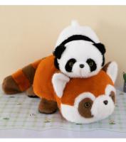 Muñeco De Peluche Panda Rojo Y Negro Reversible Suave Para Niños Y Bebés Regalo De Cumpleaños O Navidad Tema Animal De La Naturaleza - details 8