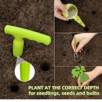 Plantador Manual para plantas y  hortalizas 12x18cm - Herramienta para Plantar bulbos y semillas de forma sencilla - Bricomed - details 2
