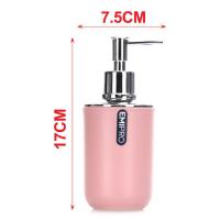 Accesorios Baño, Set Completo Jabonera, Dispensador Jabon, Escobilla, Vaso para Enjuague,Jabonera, Kit de Decoracion para Baños de 4 piezas color Rosa - details 4