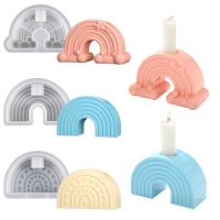 Molde De Silicona 3D Arco Iris Para Velas Y Artesanía Decoración De Nube Arco Iris DIY Aromaterapia Plástico Colorido - details 3