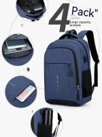 Mochila Unisex Grande De Viaje Simple Y Moda Para Estudiantes Y Computadoras Con Gran Capacidad Bolsillos Internos Y Exterior Cierre De Cremallera - details 8
