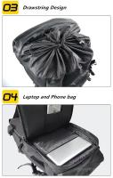 MOTOCENTRIC Mochila Impermeable Para Motocicleta Multifuncional Bolsa De Viaje Para Moto Con Espacio Para Casco De Motocicleta Y Banda Trasera - details 7
