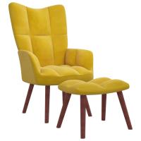 vidaXL Sillón de relax con taburete de terciopelo Gris claro, Gris oscuro, Verde oscuro Sillon Dormitorio Sillon Comodos Silla Relax Sillón Sofá - details 1
