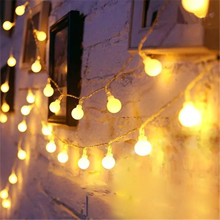 Luces De Cadena LED De Navidad 3M 6M 10M Con 20/40/80 Balones USB De Poder Para Jardín Y Bodas Decoración Exterior Resistente Al Agua - 1