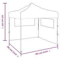 vidaXL Carpa pleglable Pop-Up con 2 paredes 3x3 m antracita - details 7