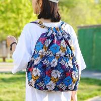 Mochila con cordón, bolsa vintage para gimnasio, plegable, con capacidad para llevar, grande para gimnasio - details 0