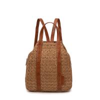 Bolso mochila convertible antirrobo para mujer, hecho a mano en rafia natural y ecopiel con detalles de crochet, asa trasera de seguridad y doble uso como mochila o bolso de mano, ideal para ciudad, viajes o verano | MAC&NOA - details 0