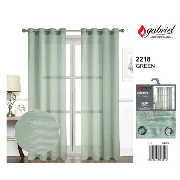 CORTINA SEMIOPACA 140X260CM CON 8 ANILLAS - 1
