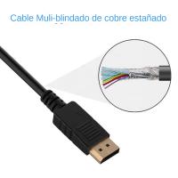 Adaptador DisplayPort a VGA DP a VGA Cable De 1.8m FHD 1920x1080P Para Computadora Portátil PC Monitor De TV Proyector - details 3