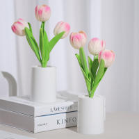 Lámpara De Noche Tulipán LED Para Decoración Del Hogar Y Dormitorio Luz De Sueño Con Pilas Incluidas Decoración Floral Para Mesa Del Cama - details 0