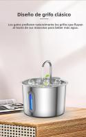 Fuente De Agua Automática Para Gatos TY09 2.2L En Acero Inoxidable Con Bomba Silenciosa USB Filtro Incluido Dispensador De Agua Para Mascotas - details 4