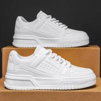 Zapatos De Deporte Para Hombre En Blanco Versátiles Y Moda Zapatillas Casuales Con Suela Gruesa Transpirables Ligeros Para Correr Y Tenis - details 6