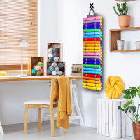 Organizador De Vinilo PVC Con 48 Compartimentos Para Rollos De Vinilo De Artesanía Soporte De Almacenamiento Colgante Para Espacios Limitados - details 5