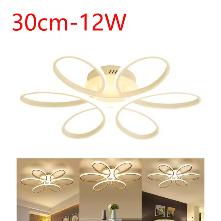Lámpara De Techo LED Moderna En Tres Colores Super Brillante Para Dormitorio Y Sala De Estar Cuidado Para Los Ojos Instalación Sencilla Incluye Bombillas - 1