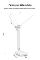 Lámpara De Escritorio Doble LED Con Luz Nocturna Toque 3 Niveles Regulables Recargable Por USB Protección Para Los Ojos Plegable Para Lectura En La Cama - details 17