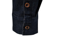 Camisa vaquera sin hierro para hombre, camisa informal de manga larga de color sólido sin hierro, nuevo estilo a la moda, 2024 - details 10