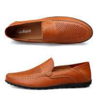 Zapatos De Cuero Genuino Para Hombre Casual Lujo Mocasines Suaves Transpirables Botines Slip on Barco Talla Grande 37-47 - details 36
