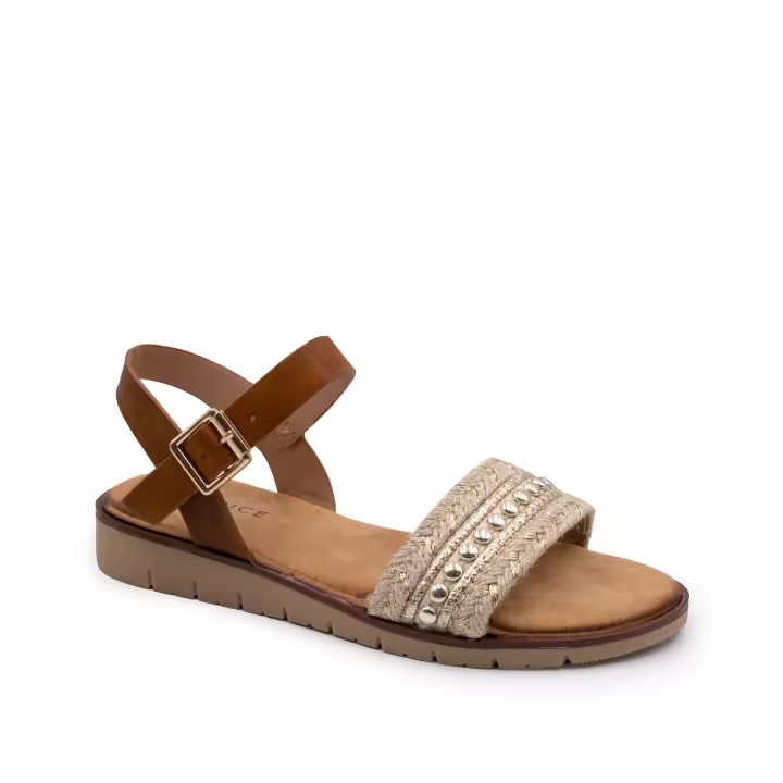 Sandalias Mujer Planas Con Hebilla Con Plantilla Acolchada - 1