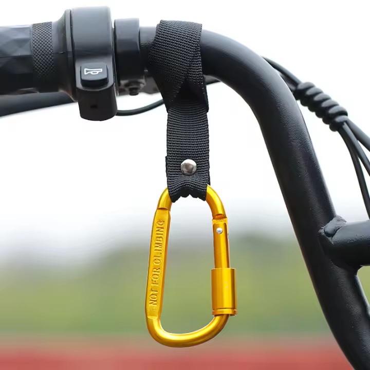 Gancho Para Manillar De Bicicleta Y Scooter Eléctrico Gancho Anterior De Aluminio Negro Clip Sin Perforación Para Manillar De Motocicleta - 1