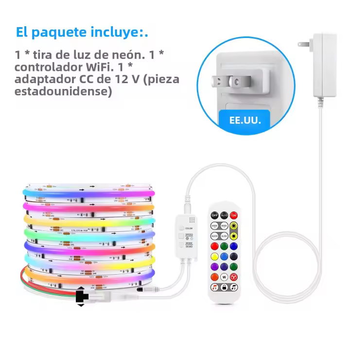Tira De Luces LED RGBIC Tuya 12V 576LEDs/M Addressable Color Ambiente Juego Habitación Con IC COB WS2811 Tape Colorida - 1