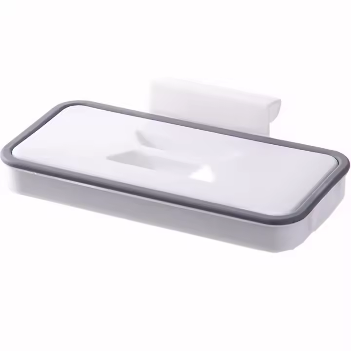 Cesta De Cocina Moda Para Puerta De Armario Basurero Colgante Ecológico De Plástico Almacenamiento Removible Soporte Para Herramientas Forma Rectangular - 1