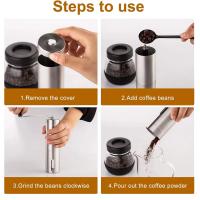 Molino De Café Manual ATWFS En Acero Inoxidable Con Eje De Manivela Y 18 Ajustes Para Granos De Café Resistentes Y Duraderos - details 3