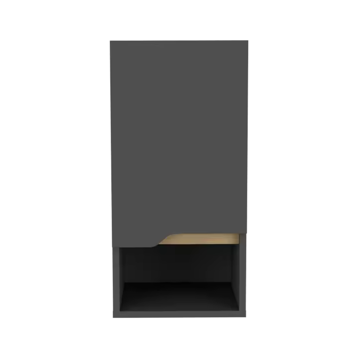 TUHOME Armario de Pared de Baño Laurent, con estantes, Plomo / Duna Madera manufacturada  Baño-Almacenamiento - 1